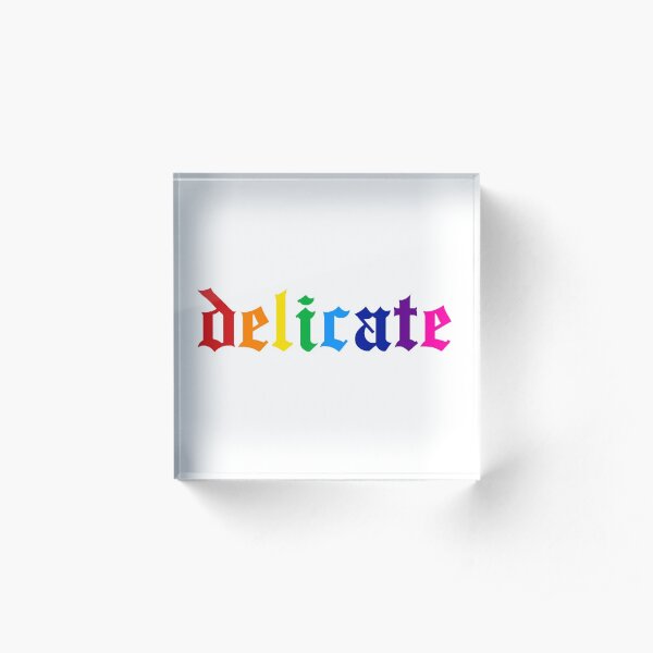 Delicate LGBT Pride Acrylic Block
