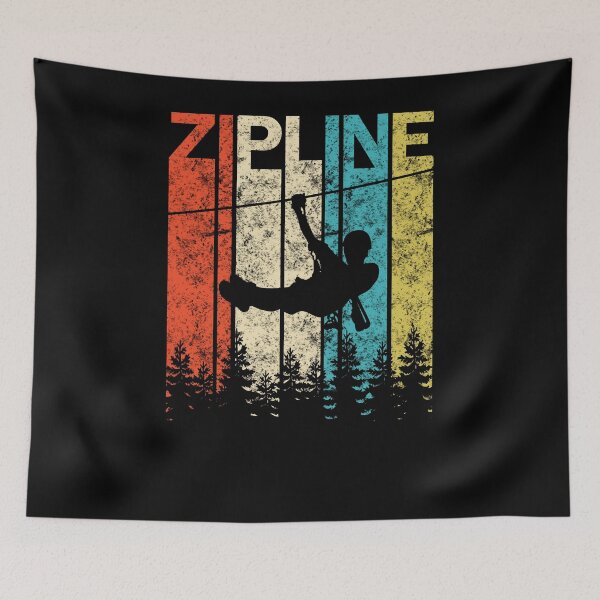 Item preview, Vintage Zipline Trees Graphic Design for Ziplining Enthusiasts designed and sold by BouncingSloth.