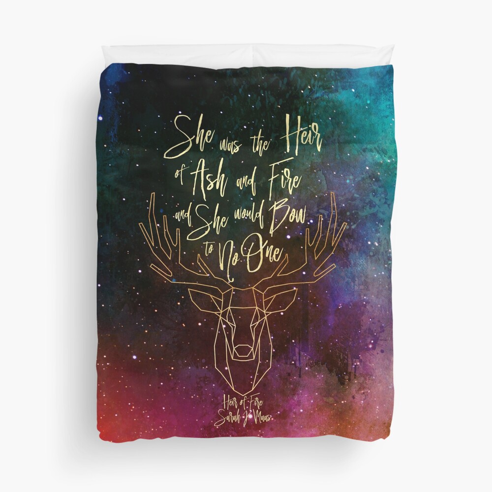 She was the heir of ash and fire and she would bow to no one. Heir of Fire Duvet Cover