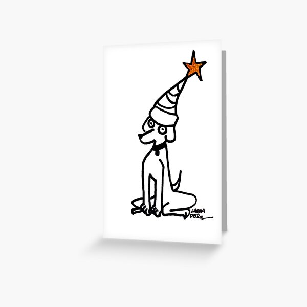 Holiday Hat Hound Greeting Card