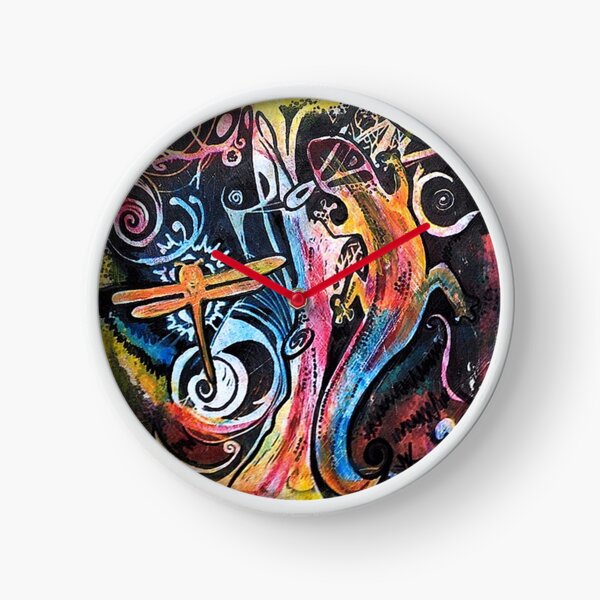 Dragonfly Lizard Dream Clock