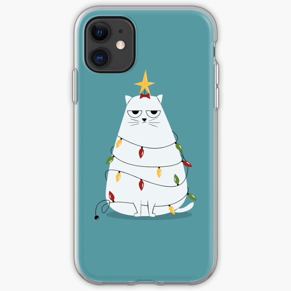 Grumpy Christmas Cat iPhone Case & Cover