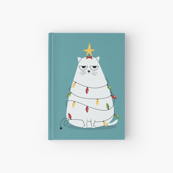 Grumpy Christmas Cat Hardcover Journal