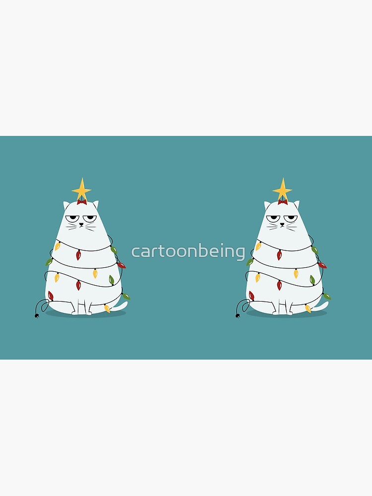 Grumpy Christmas Cat by cartoonbeing