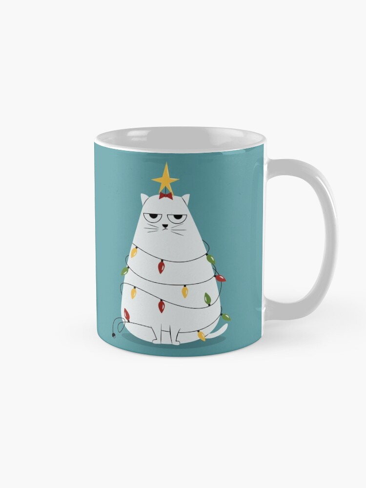 Alternate view of Grumpy Christmas Cat Mug