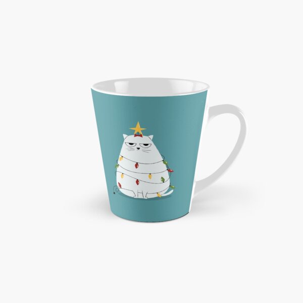 Mürrische Weihnachtskatze Tasse (konisch)