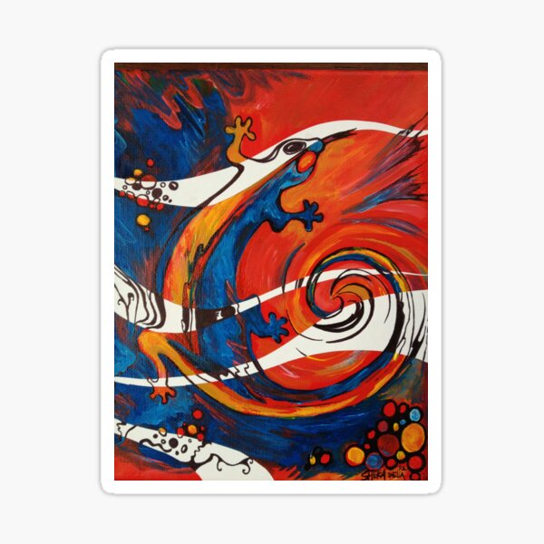 Spiral Lizard Sticker