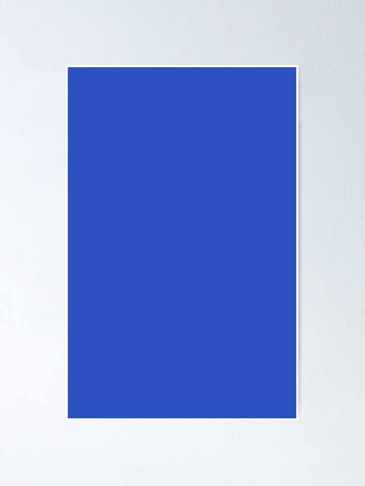 CERULEAN BLUE - SOLID PLAN CERULEAN BLUE - DARK WARM BLUE Poster for Sale  by ozcushions