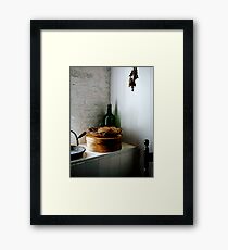 Straw Hat on Hatbox Framed Print