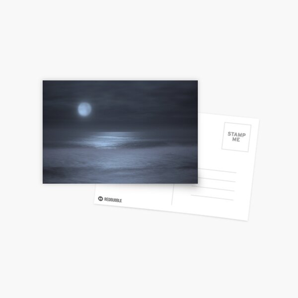 Blue Moonset over the Pacific Postcard