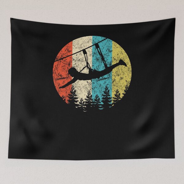 Item preview, Vintage Zipline Trees Graphic Design for Ziplining Enthusiasts designed and sold by BouncingSloth.