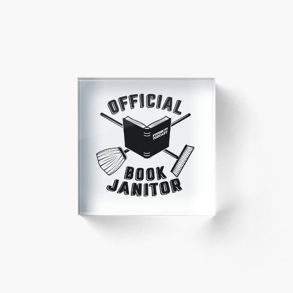 Book Janitor (black) Acrylic Block