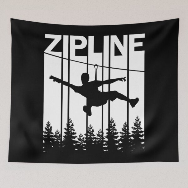 Item preview, Zipline Graphic Design for Ziplining Enthusiasts designed and sold by BouncingSloth.