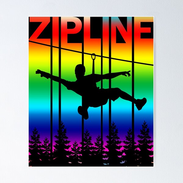 Item preview, Zipline Graphic Design for Ziplining Enthusiasts designed and sold by BouncingSloth.