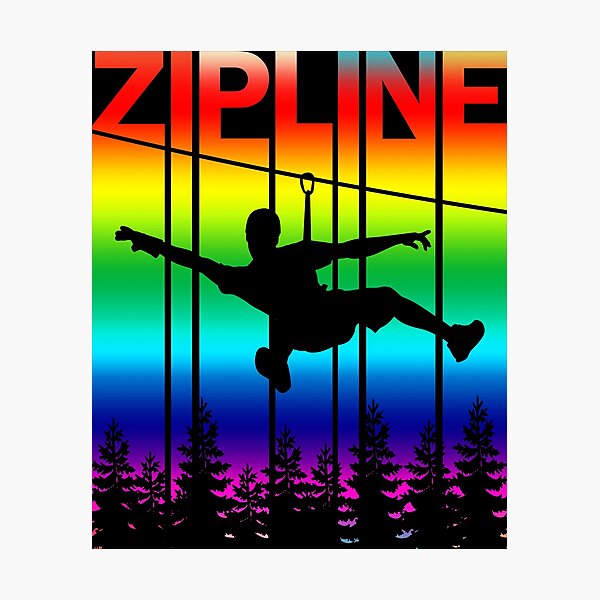Item preview, Zipline Graphic Design for Ziplining Enthusiasts designed and sold by BouncingSloth.