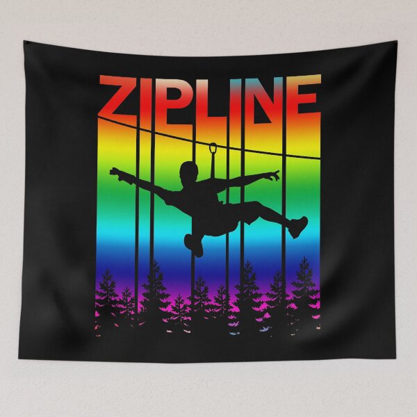 Item preview, Zipline Graphic Design for Ziplining Enthusiasts designed and sold by BouncingSloth.