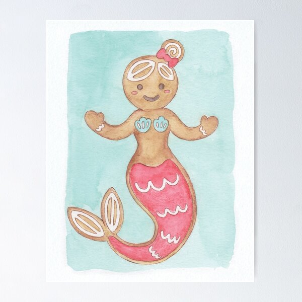 Item preview, Gingerbread Mermaid - MerMonday December 10th 2018 designed and sold by dreampigment.