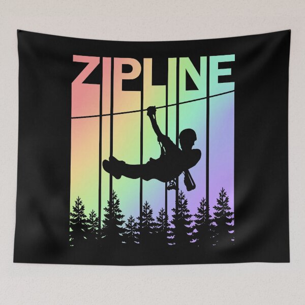 Item preview, Zipline Graphic Design for Ziplining Enthusiasts designed and sold by BouncingSloth.