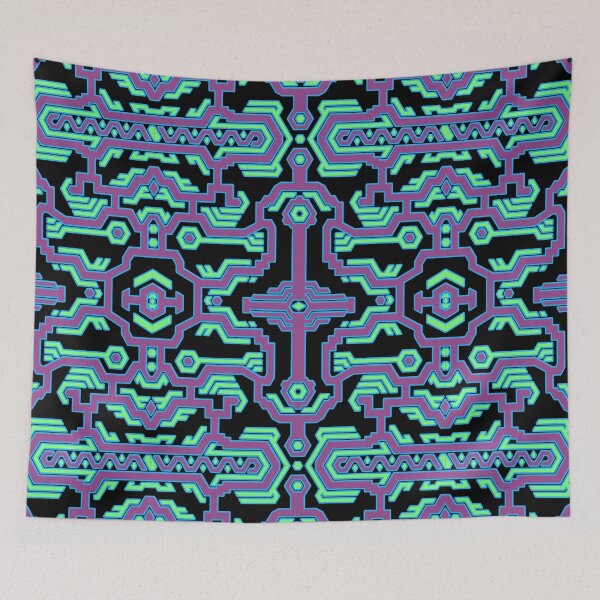 Item preview, Neon Shipibo - Geometric Pattern designed and sold by Dan Slutz.