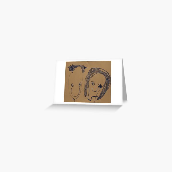 Child Portrait Drawing Greeting Card