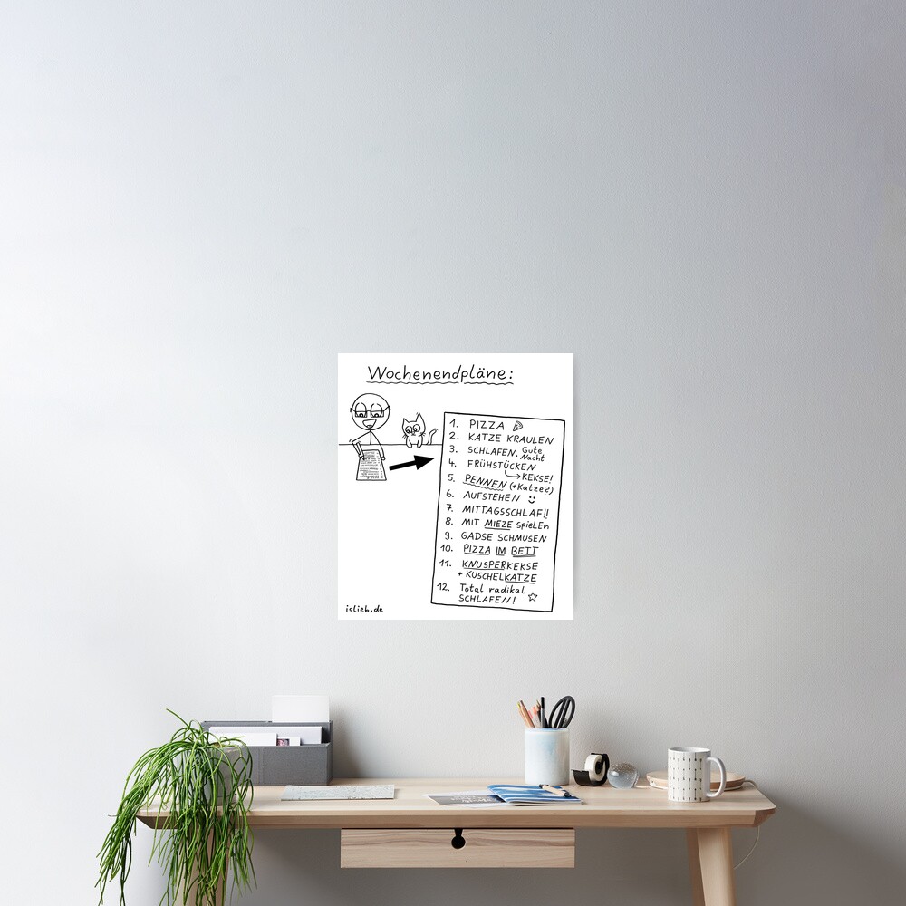 Wochenendplaene islieb Comic Poster