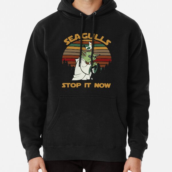 Sunset retro style Seagulls stop it now Pullover Hoodie