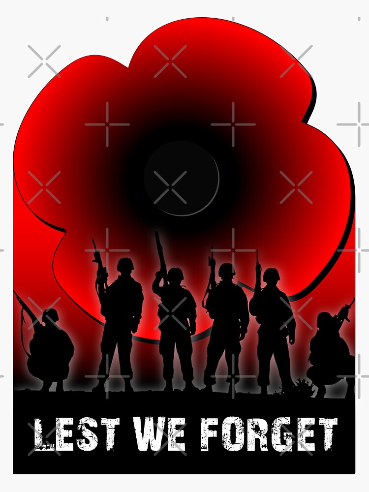 Discover Lest we Forget Sticker
