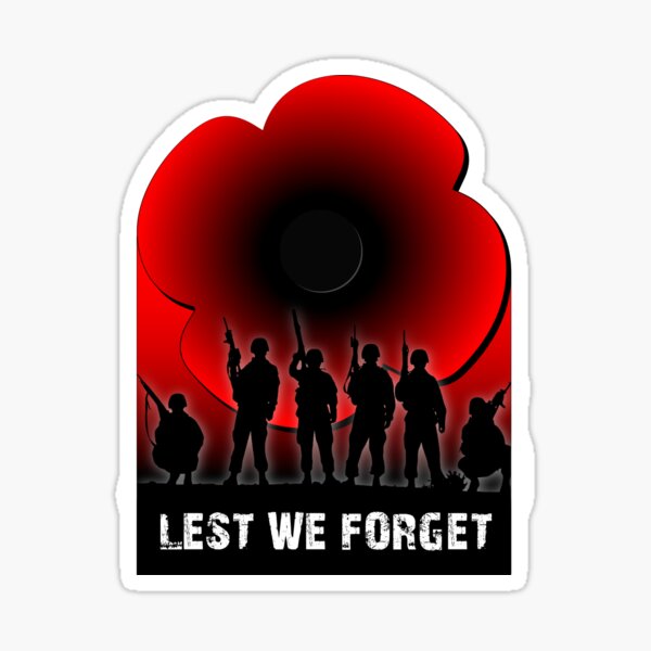 Lest We Forget Stickers | Redbubble