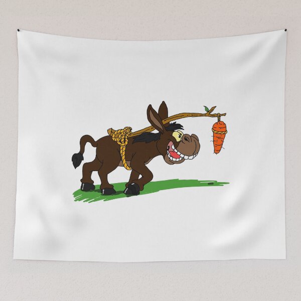 Item preview, Donkey and his Carrot funny Gift idea for Carrots and Donkeys Lovers designed and sold by elnino8.