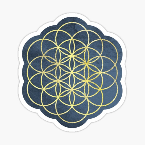 Aquarelle Mandala Fleur de Vie Sticker