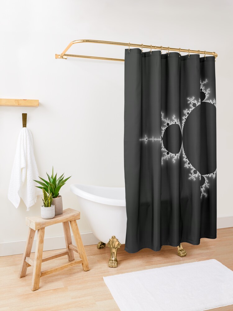 Alternate view of Simple Mandelbrot Shower Curtain
