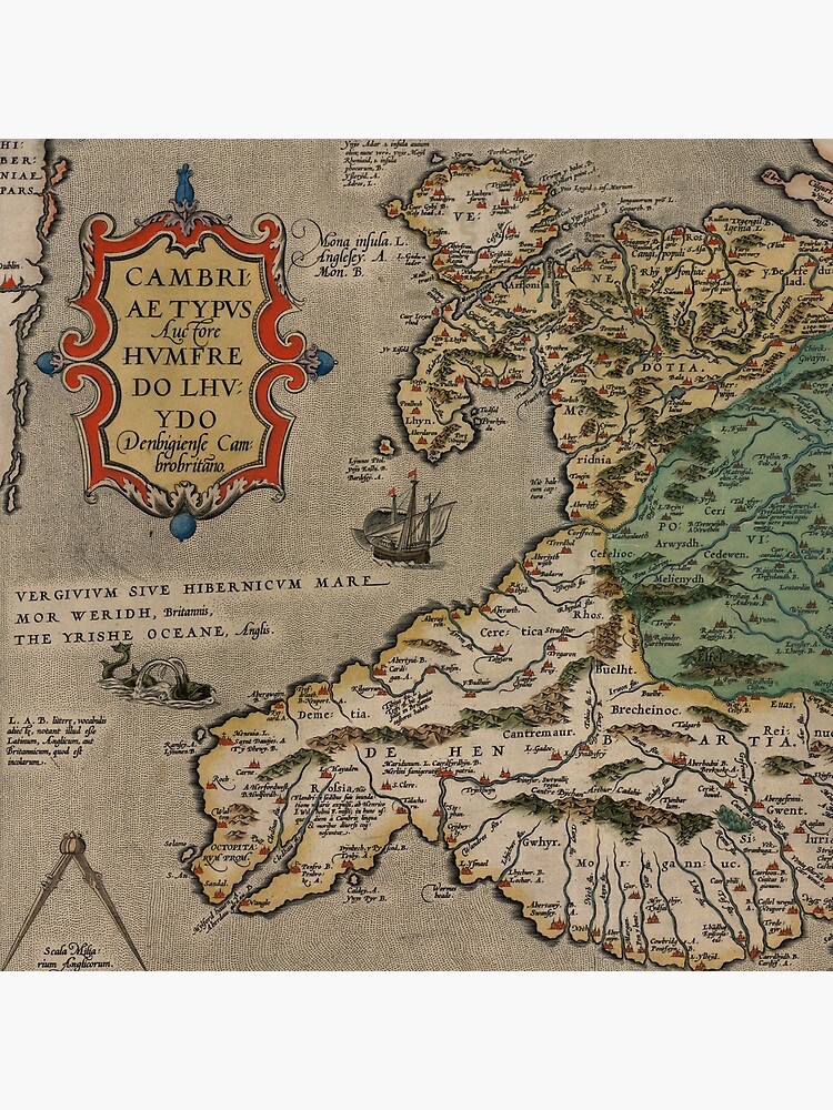 Map of Wales (1500s) by ArtHistorical