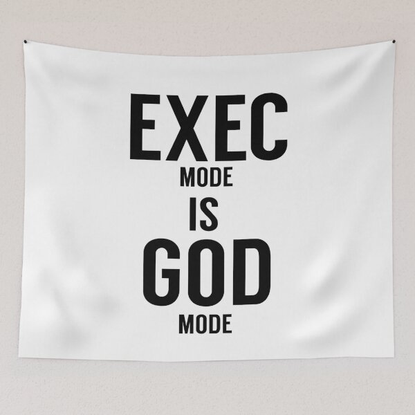 Item preview, Exec Mode Is God Mode Black Great Gift Idea for Network Admins designed and sold by SphereZones.
