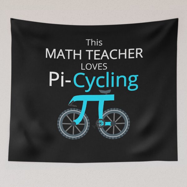 Item preview, Math Teacher Pi Bike Pun Math Teacher Pi-Cycling designed and sold by KatesFunnyArt.