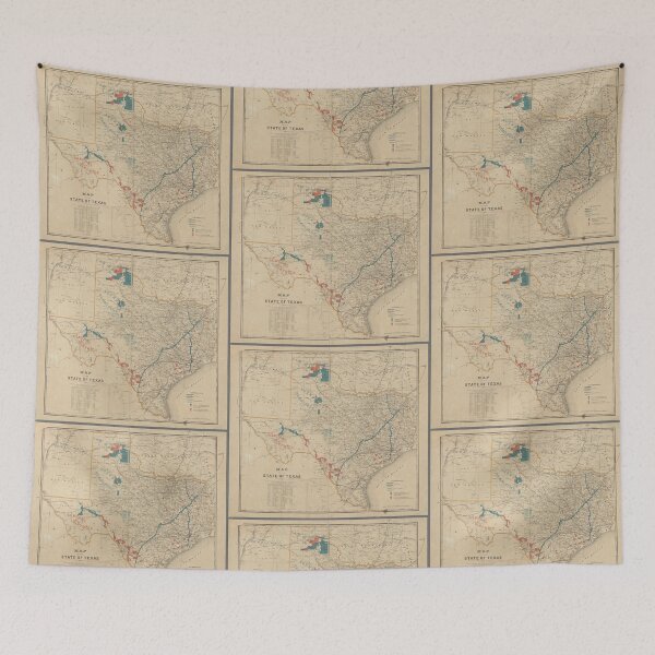 Item preview, Vintage map of the state of Texas designed and sold by Vintage Designs +.