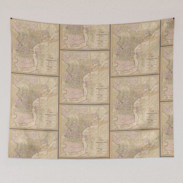 Item preview, Vintage map of Philadelphia designed and sold by Vintage Designs +.