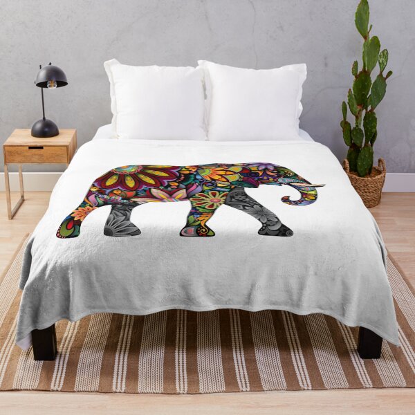 Item preview, Colorful elephant in patterned design designed and sold by headpossum.
