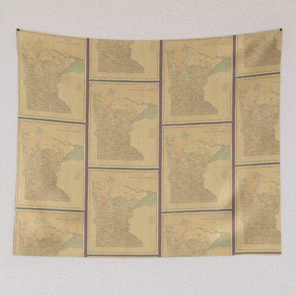 Item preview, Vintage map of Minnesota state designed and sold by Vintage Designs +.