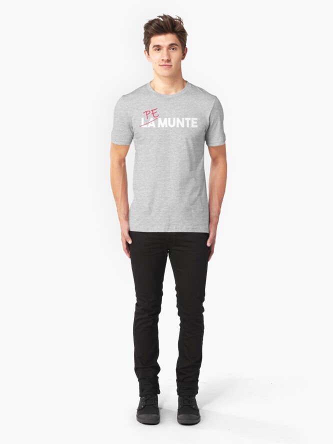 Alternate view of "Pe munte", nu "la munte" (2) Slim Fit T-Shirt