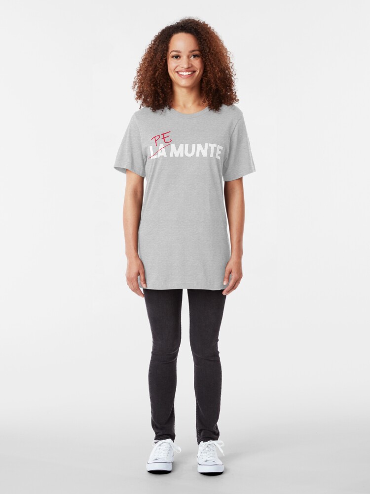 Alternate view of "Pe munte", nu "la munte" (2) Slim Fit T-Shirt