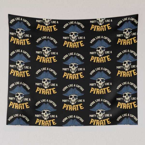 Item preview, Funny Work Like A Captain Party Like Pirate Gift designed and sold by Pubi.