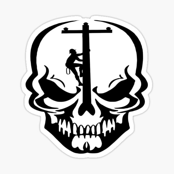 Lineman Pole Climbing Sticker