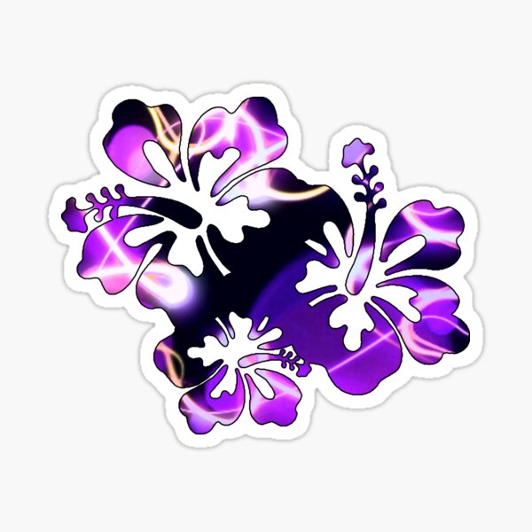 Purple Electric Hibiscus - Group Sticker