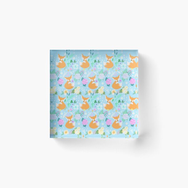 Item preview, Pastel Fox floral pattern  designed and sold by artbybee7.
