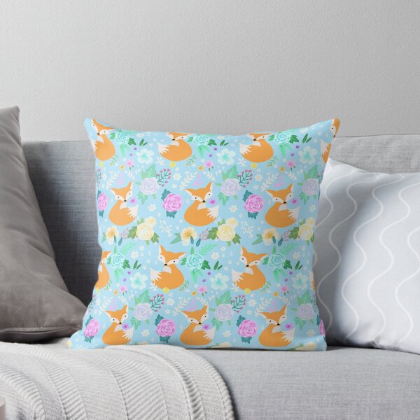 Item preview, Pastel Fox floral pattern  designed and sold by artbybee7.