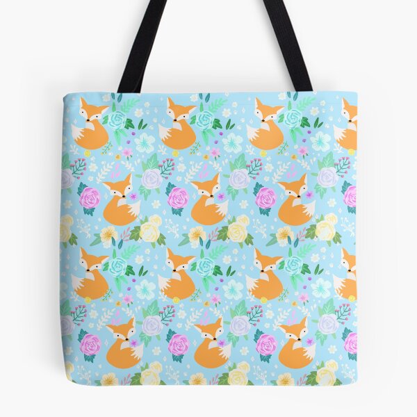 Item preview, Pastel Fox floral pattern  designed and sold by artbybee7.