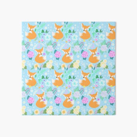 Item preview, Pastel Fox floral pattern  designed and sold by artbybee7.