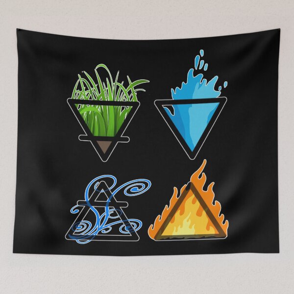 Item preview, Symbols of the 4 Elements of Nature - Earth, Air, Water and Fire designed and sold by Occult Designs.