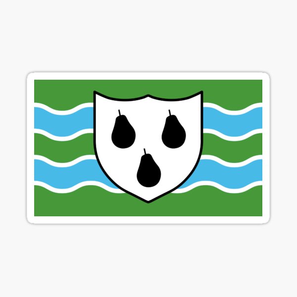 Worcestershire county sticker flag Sticker
