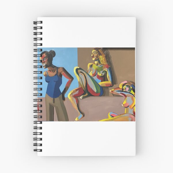 Item preview, "the room" gestural colorful nude figures abstract painting designed and sold by omolho.